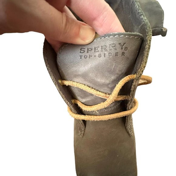 SPERRY Harlow Burnished Graphite Leather Wedge Chukka Bootie, 9 - Picture 5 of 9